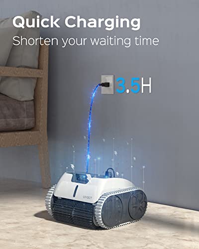 Wybot Innovative Cordless Robotic Pool Cleaner With App, Wall Climbing Pool Vacuum With Strong Suction, Intelligent Path Planning, Lasts 110Mins, Quick Charge, Ideal For Above/In-Ground Pools #TOP6