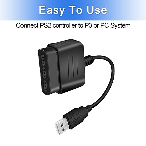 Finera Ps2 Controller To Usb 2.0 Games Controller Adapter Converter Cable, Compatible With Ps1 Ps2 Dual Shock 2 Joypad Gamepad To Ps3 Pc Game thumb #2