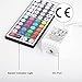BZONE RGB LED Controller 2-Port 4Pin Dual Output with 44 Keys IR LED Light Remote Control DC12V-24V for 5050 3528 RGB Strip Lights