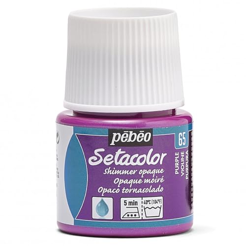 Pebeo Setacolor Opaque Fabric Paint 45-Milliliter Bottle, Shimmer Purple,Shimmer Purple
