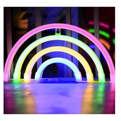 Lampe au néon arc-en-ciel originale : idée cadeau idéale pour décoration de chambre