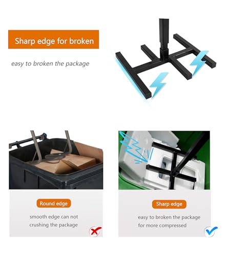 image for BINGOX Manual Trash Compactor, Waste Recycling Hand Tool for Outdoor U