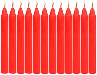 Magic Spell Candles, Protection Candle Black, White, Purple, Dark Blue, Light Blue, Orange, Green, Red, Yellow, Pink Ideal for Candle Magic Rituals & Ceremonies, Pack of 12 (Mixed Colour)