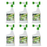 OdoBan Outdoor and Yard Odor Eliminator, Plant-Friendly Formula, 32 Fluid Ounce Bottle with Hose End Sprayer, 6-Pack, Clean Fresh Scent