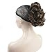 Aimole Lady Short Curly Synthetic Ponytail Clip on Extensions (10 Medium Golden Brown)