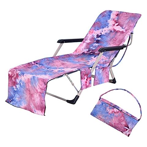 Uposao Microfiber Beach Chair Cover with Pockets Cover