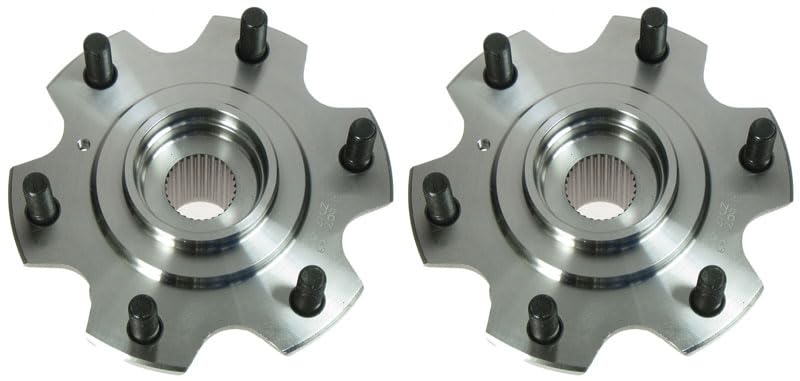 Image of TRQ 2 Piece Front Wheel Bearing & Hub Assembly Set Compatible with 2001-2006 Mitsubishi Montero