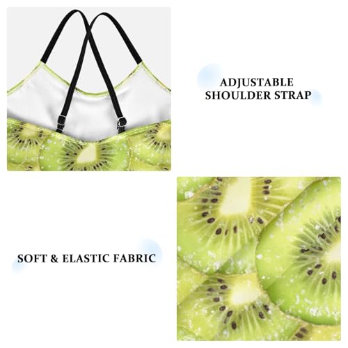 Kiwi Slices Pattern Girls One Piece Swimsuits Quick Dry Beach Swimwear Bathing Suit4