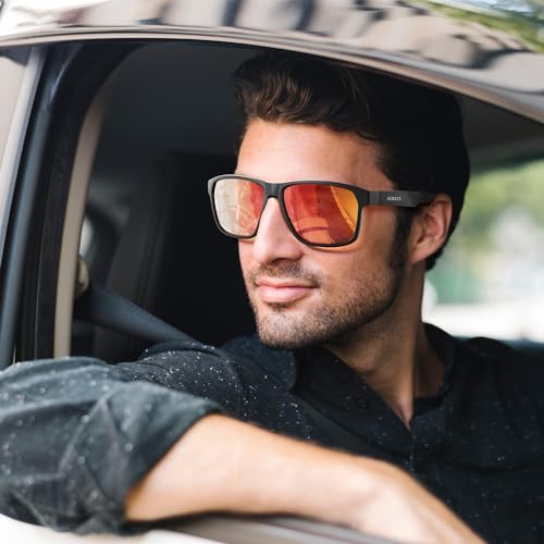 Polarized Sunglasses for Men Women, Idea for Driving Fishing Running Hiking Beach Travel, TR90 Unbreakable Frame2