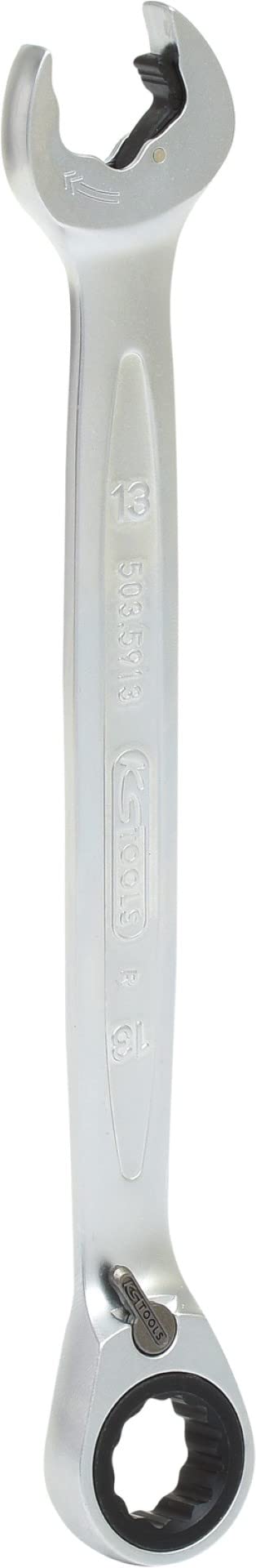 KS TOOLS DUO GEARplus combination spanner with ratchet mechanism in ring and open jaw, reversible 13mm