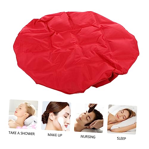 Gorro capilar para microondas de gel Honitano con acondicionamiento profundo rojo 6