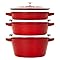 Amazon.com: STAUB Cast Iron Set 4-pc, Stackable Space-Saving Cookware ...