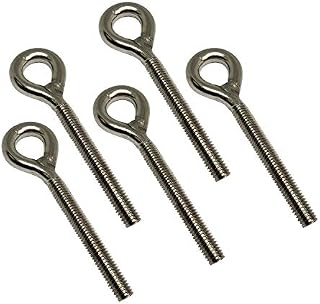 2 Pcs Eye Bolt M10 Made of 304 Stainless Steel Sturdy and Rust Resistant Ring Bolt 113mm Length for Garden Hanging Projects