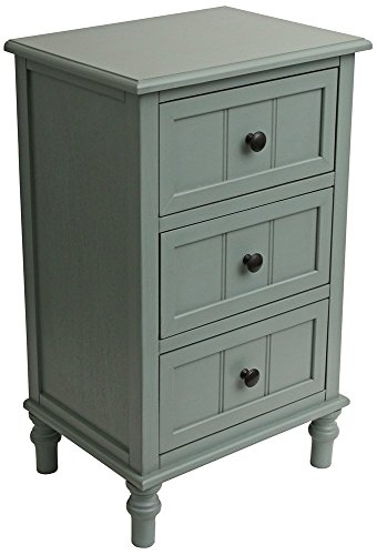 Décor Therapy, Antique Iced Blue Decor Therapy End Table, (Fr1785), 25.71" D X 19.13" W X 15.2" H #TOP17