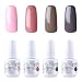 Vishine Nail Art UV LED Lamp Gel Polish Long-lasting Manicure Kit 4 Colors Set C195