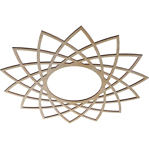 Image of Ekena Millwork 30 inchOD x 11 1 /2 inchID x 1 /4 inchT Eleanor Wood Fretwork Pierced Ceiling Medallion, Birch