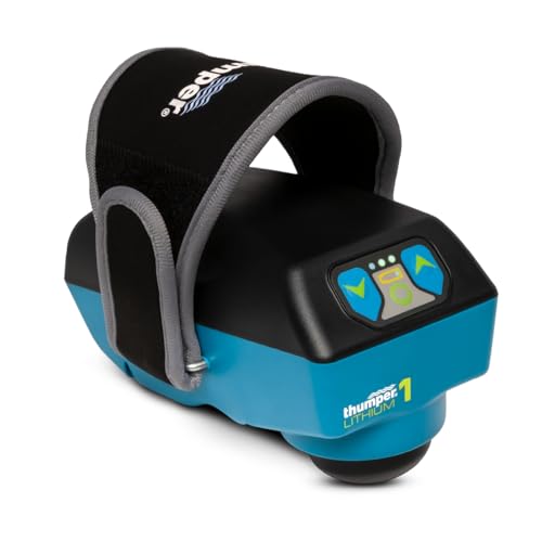 Thumper Lithium1 - Masajeador de precisión sin cable de una sola cabeza, potente masajeador de percusión de tejido profundo de espalda, cadera, de mano, máquina de masaje de nervio ciático de 3
