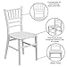 EMMA + OLIVER Child’s All Occasion White Resin Chiavari Chair for Home or Home Based Rental Business