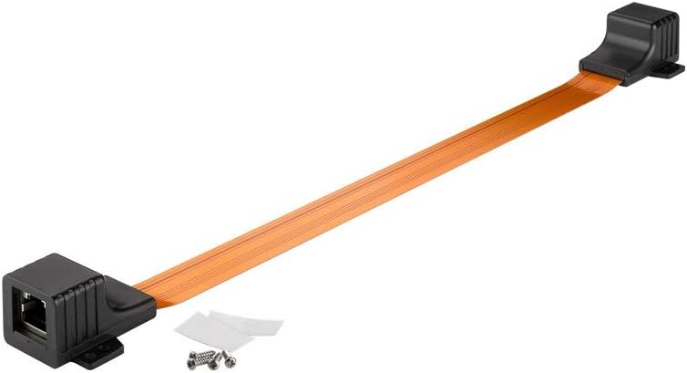 goobay RJ45 Fensterdurchf hrung 0,30 m, Orange, 0.3 metros