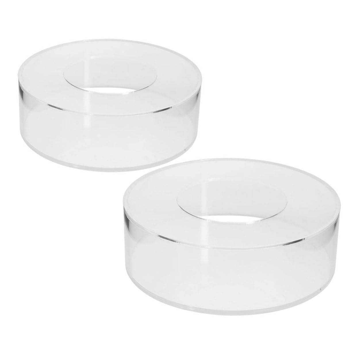 Toyvian Alzata Pezzi Torte e per Rotonda Trasparente Acrilico 2 Supporto Leggero Piccole di Dolci Dessert per Matrimoni e Negozi