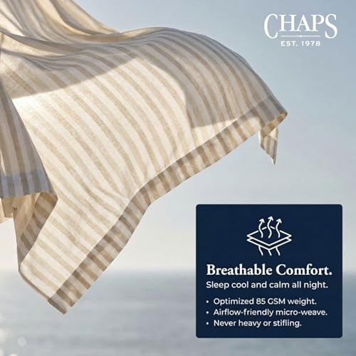 Image of Chaps Queen Sheet & Pillowcase Sets- 6 Piece, Deep Pocket, Wrinkle Free