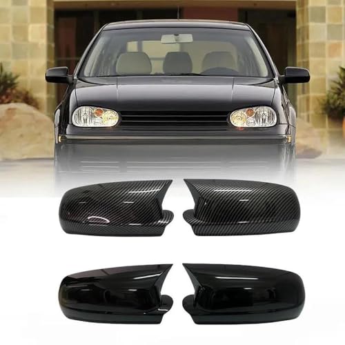 Coque de rétroviseur corne de bœuf look carbone pour Passat B5