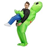 Inflatable ET Costume Green Alien Cosplay Costume for Woman Adult Masquerade Halloween Party Festival Stage Performance