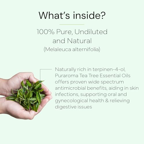 Image of Tea Tree Essential Oil 10ml | Pure & Therapeutic Grade | Fights Acne & Skin Infections | Supports Digestive & Gynecological Health | Improves Oral Health | Ideal for Diffuser & DIY Blends | Suitable for Children