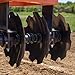 Titan Attachments 3 Point 5ft Notched Disc Harrow Plow Attachment for Cat 1 Tractors, Concave Discs for Tilling, Loosening and Lifting Soil