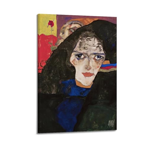 Toile Egon Schiele femme en deuil pour sublimer votre chambre