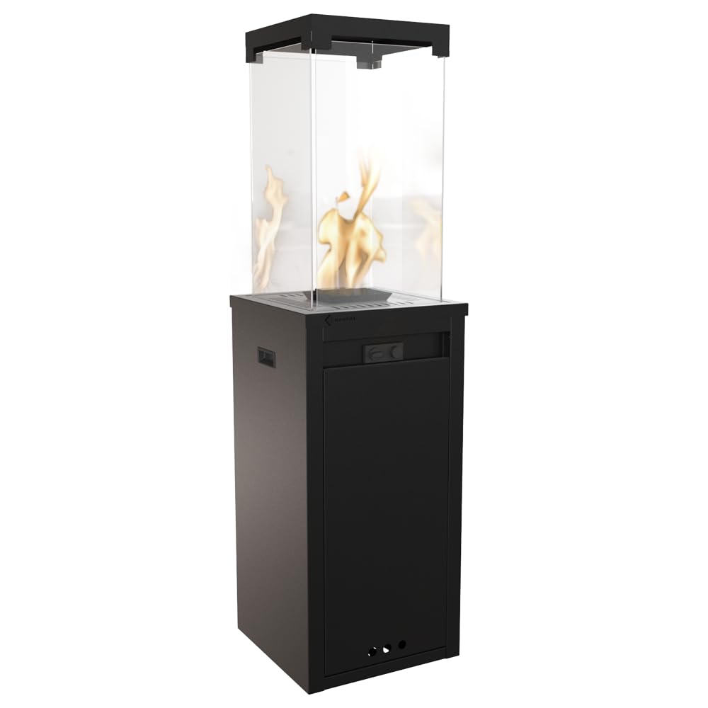 KRATKI Patio Light – grzejnik tarasowy na gaz 8,2 kW – zestaw z reduktorem – grzejnik na taras – grzejnik do ogrodu – kominek ogrodowy – dekoracja tarasu na zewnątrz