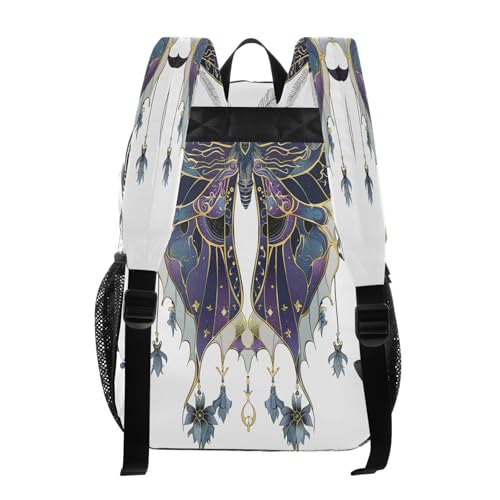 Butterfly Moon Clear Backpack Heavy Duty See Through Transparent PVC BookBag for Kids Boy Girl School Work3