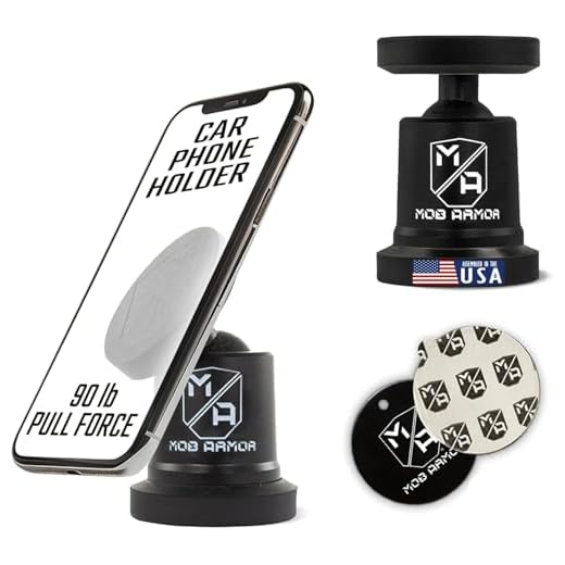Mob Armor MobNetic Maxx - Magnetic Phone Mount - Cell Phone Holder - Mobile Phone Holder for Car, Truck, Boat, ATV - Smartphone Mount & Holder - Compatible with iPhone and Android