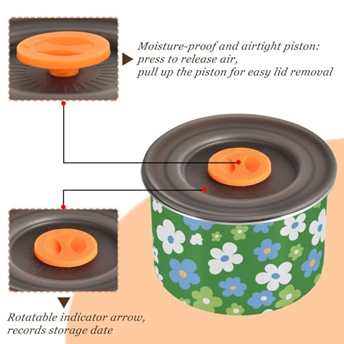 Contenedor para café acero inoxidable con diseño floral miniatura 4