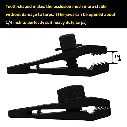 Fortuning's Jds Tarp Clips, Heavy Duty Thumb Screw - Strong Lock Grip Tent Clamps For Tarps, Awnings, Outdoor Camping, Caravan Canopies, Car Covers, Swimming Pool Covers (10 Pcs) #TOP4