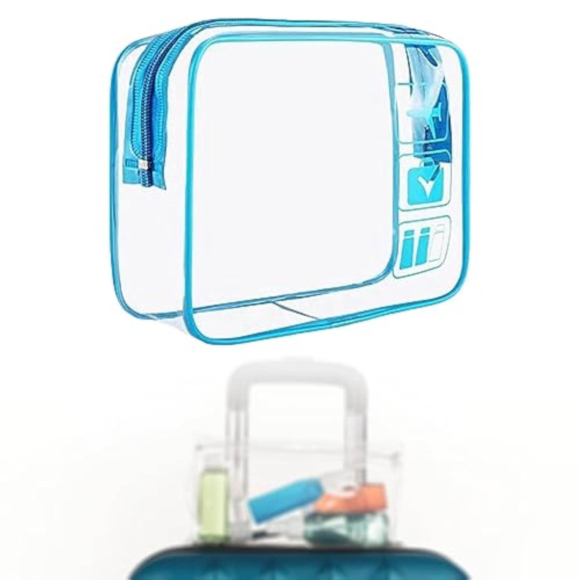 Clear Makeup Bag for Essentials, Traveling