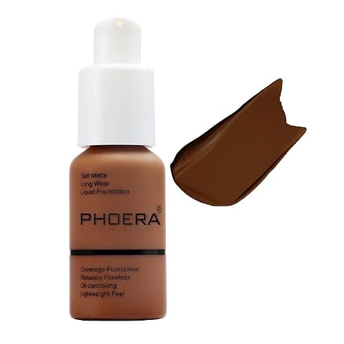 Miniatura 9 de PHOERA - Base líquida de cobertura completa con control de aceite mate, suave y impecable, maquillaje facial (102# desnudo)