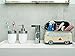 BRISA VW Collection - Volkswagen Neoprene Universal Makeup Cosmetics Toiletry Travel Pharmacy Bag in T1 Bus Design (Ambulance/Beige) (Large (11.8 x 5.5 x 4.7 inches))