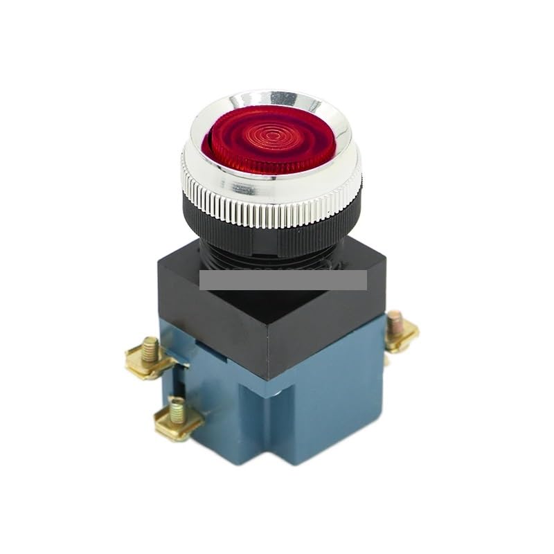 1Pcs LA19-11 25mm 5A 380V 1NO1NC Car Switch Momentary Push Button