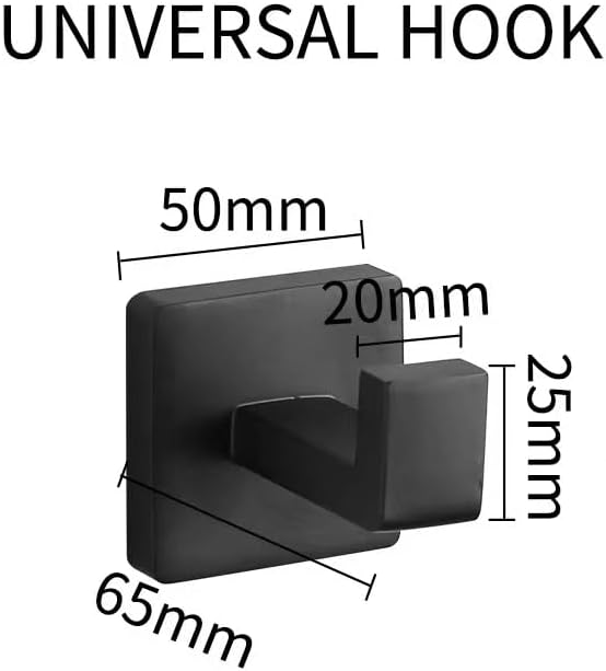 Miniatura 5 de Juego de accesorios de baño de 5 piezas, kit de accesorios de baño de acero inoxidable, incluye toallero, soporte para papel higiénico, anillo de