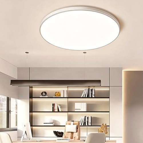 Éclairage de plafond LED moderne rond noir 30cm dimmable pour maison