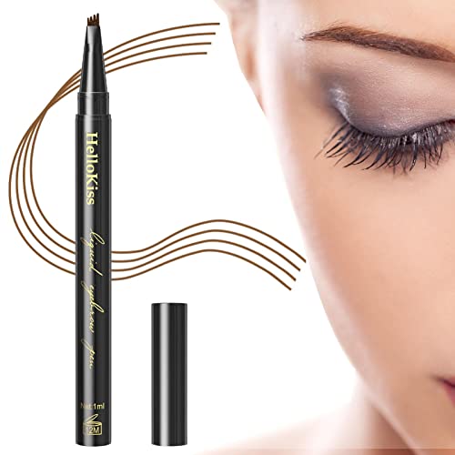 Caneta Microblading para Sobrancelhas, ponta garfo à prova d'água para sobrancelha, Lápis tatuagem
