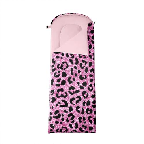 Castle Fairy Bolsa de Dormir Infantil Leopardo para Niños y Niñas, Ligera y Compacta para Camping en Clima Frío y Cálido miniatura 3