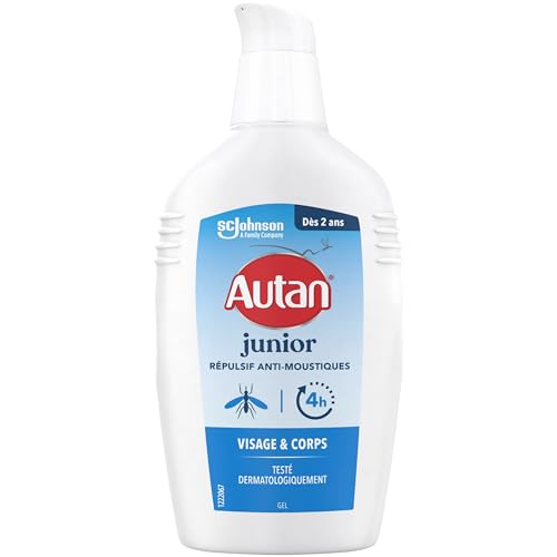 Autan Gel Junior - Répulsif Anti-Moustiques - Testé Dermatologiquement - Convient aux Enfants dès 24 Mois - 1 Gel, 100ml
