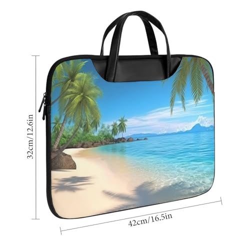 Bolso para laptop 15.6" cuero impermeable casual miniatura 3