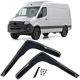 Windabweiser Regenabweiser 2-teilig Schwarz für Mercedes Sprinter 907 ab 2018