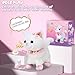 Interactive Electronic Plush Toy Walking and Barking Robot Cat Plush Cat Remote Control Kitten for Girls (White Cat)