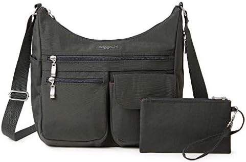 Baggallini Everywhere Bagg - Hobo Crossbody Bag for Women with RFID Wristlet – Water-resistant Travel Bag
