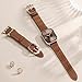 DaQin Leather Band Compatible with Apple Watch Bands for Women 40mm 38mm 41mm 42mm, Premium Top Grain Genuine Leather Strap Ajustable Wristband for iWatch Band Series 11 10 9 8 7 6 5 4 3 2 1 SE, Brown