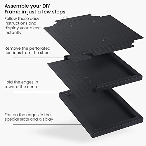 Arteza Mixed Media Paper Foldable Canvas Pad, 8 X 11 Inches, 20 Sheets Of Black Drawing Paper, 246 Lb, Art Supplies For Wet And Dry Media #TOP5